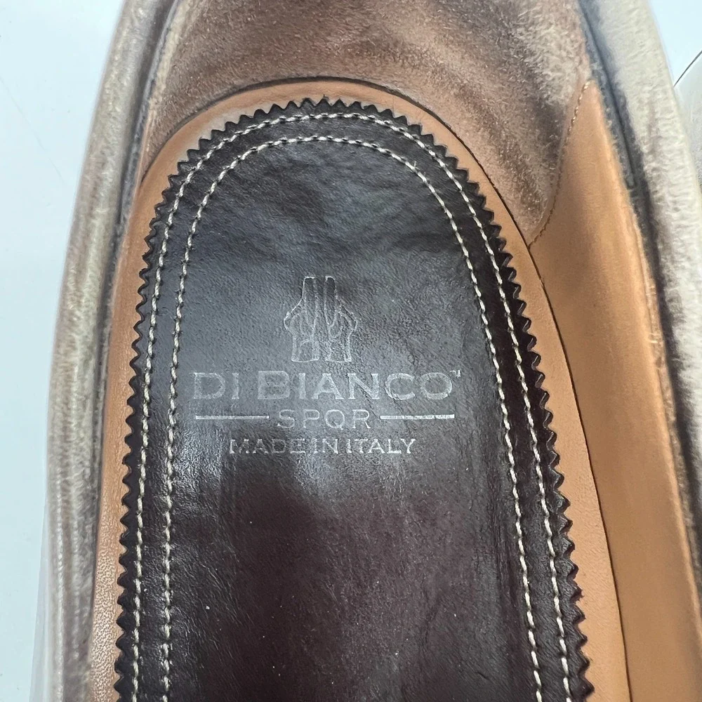 Di‎ Bianco Manzoni Brera Loafer Mens 10 Green SPQR Leather Preppy Classic